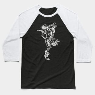 Dance of Death white on black Baseball T-Shirt